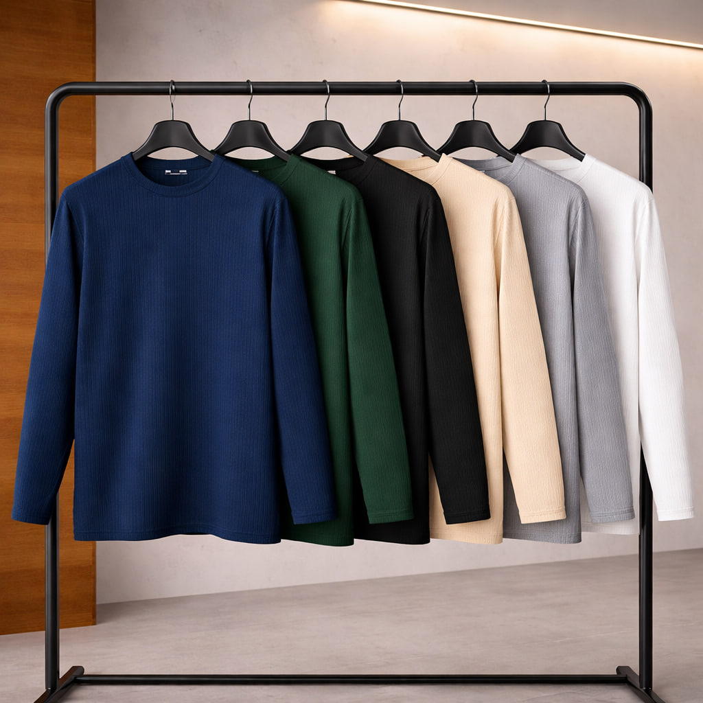 بلوز مردانه آستین بلند کرم مدل Atra